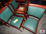 4 Padded seat & back chairs