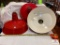 3 red industrial porcelain lights 11