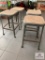 4 Lyon metal shop stools 24