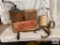 Primitive lot: Jello wood crate, coffee grinder, draw knife, etc