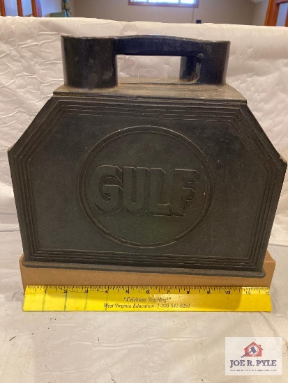"Gulf" gas station pump caddy 10" x 11" x 5"