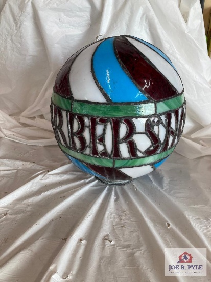 Barber Shop globe, plastic 11"