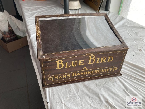 Blue Bird "A Mans handkerchief" counter top display 11" x 7" x 8"