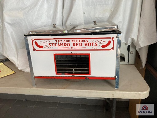 Steamro Red Hots warmer/server 23" x 14" x 12", as found