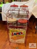 Lance retail sales rack with 4 jars 38