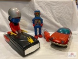 Bandai Corvair, Zimmerman Z-man, and Yoshiya High Wheel Robot battery ops, as found