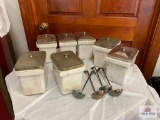 Stoneware soda fountain bins 7