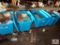4 Blue totes of Chrysler/Mopar New Old Stock in include lights, relays, misc