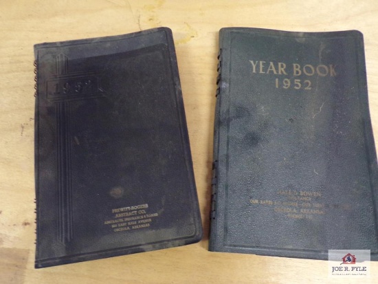 Lot of 2 day planners from 1952