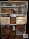 Shelf of New Old Chrysler/Mopar stock to include air filters, bearings, valves, misc