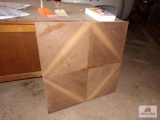 Folding wooden card table