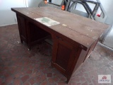 Wooden two sided desk