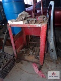 Metal work cart and contents