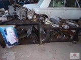 Lot of 2 work table/cart with automotive parts