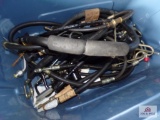 Blue tote of Chrysler/Mopar New Old Stock to include hoses, misc