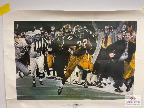 Franco Harris Immaculate Reception poster Limited Edition 404/700