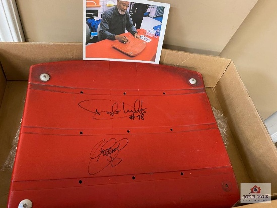 Steelers Dwight White autographed seat back