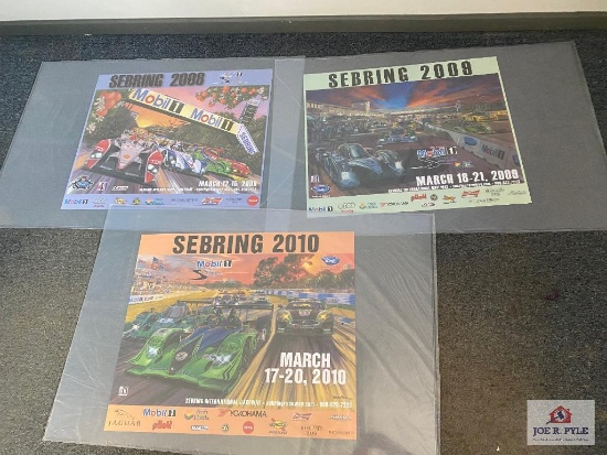 3 Sebring Raceway posters from 2008, 2009, 2010