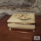 Alabaster hand carved trinket box