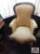 Gold striped upholstered chair MUST BRING HELP TO LOAD