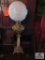 Large globe oil lamp