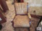 Upholstered rocker with rollers