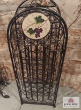 Wrought iron wine rack approx. 52 inches tall