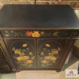 2 Door floral print cabinet approx. 30inch tall