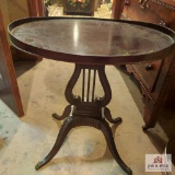 Harp oval side table