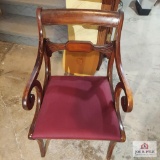 Side chair with upholstered seat