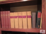 Four shelves of books