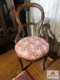 Chair with upholstered seat approx. 3ft tall