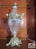 Glass urn approx. 17 inches tall