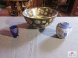Bowl and small urn and cup