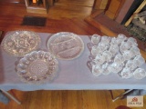 Punch bowl cups and serving platters