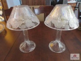 24% lead royal crystal hand cut made in Czech Republic candle lamps
