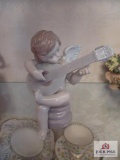 Lladro cherub figurine stringed instrument 1998