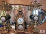 Imperial Mantel clock and 2 Candelabra made in Italy