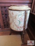 Vintage rose design container on legs