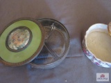 2 Trinket boxes - 1 ceramic and one brass