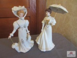 Two Lenox Lady Figures with parasols