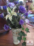Large floral arrangement in Lenox vase