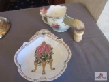 shaving brush with cup and misc. bowl