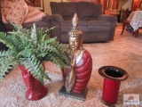 Misc. Decor (vase, head with fern, statue)