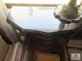 Bronze Gilded Marble Top Chest/Shelf