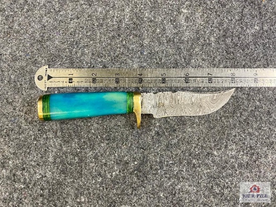 [672] Damascus Blade Hunter w/Sheath