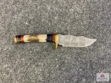 [657] Damascus Blade Hunter w/Sheath