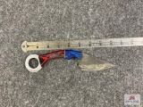 [671] Damascus Blade Skinner w/Sheath