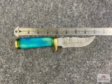 [672] Damascus Blade Hunter w/Sheath