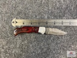 [675] Damascus Blade Folder w/Sheath